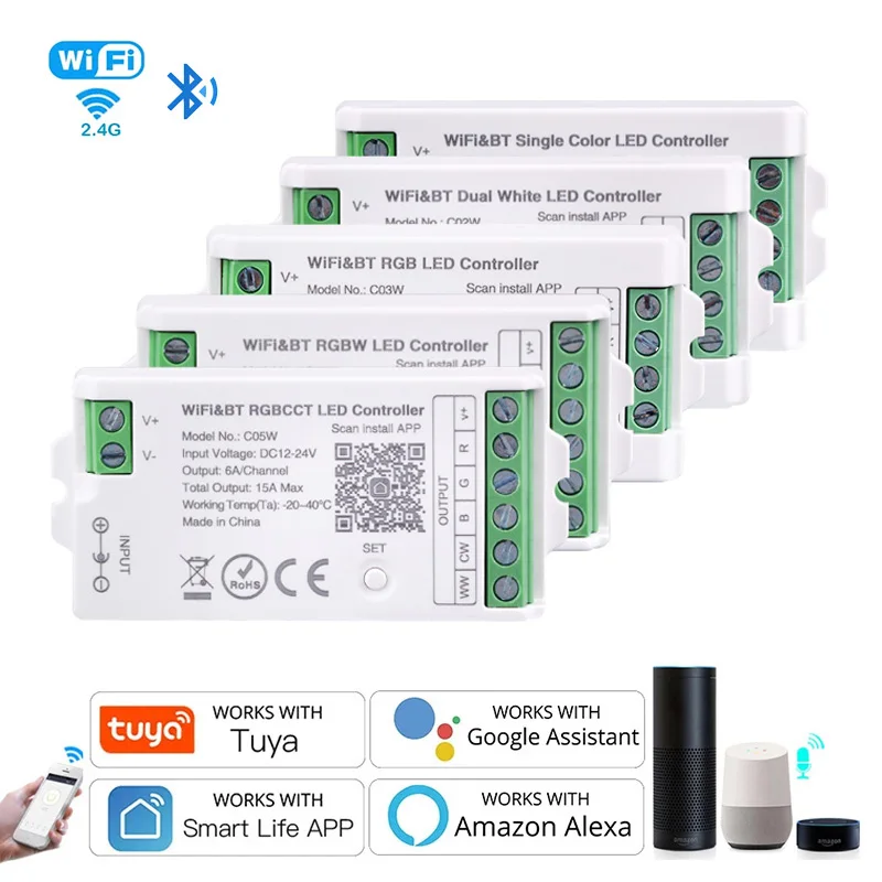 בקר Tuya WiFi ללד RGB/CCT — קנו מ-AliExpress לישראל