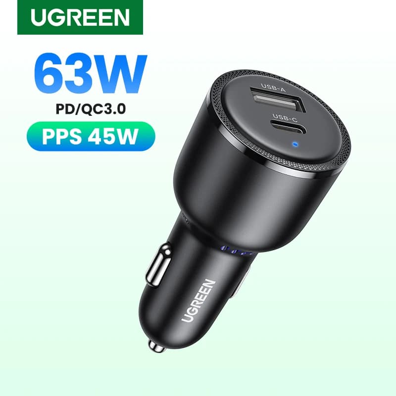 מטען רכב UGREEN 63W USB-C מהיר — קנו מ-AliExpress לישראל
