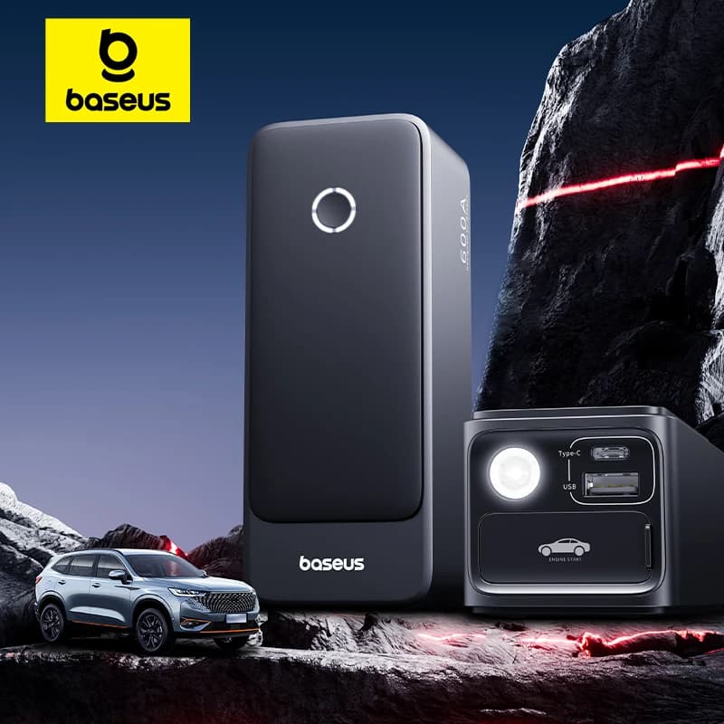 Baseus 600A מטען התנעה לרכב 6000mAh — קנו מ-AliExpress לישראל