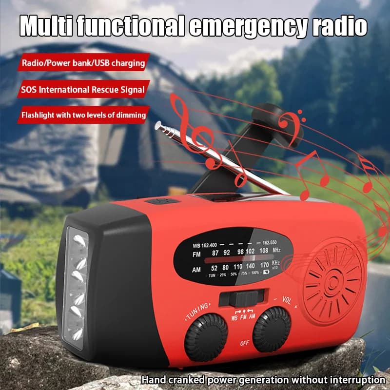 רדיו חירום סולארי עם מטען USB — קנו מ-AliExpress לישראל