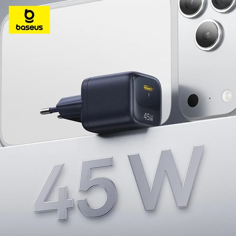 מטען Baseus 45W GaN נייד ל-iPhone וסמסונג — קנו מ-AliExpress לישראל