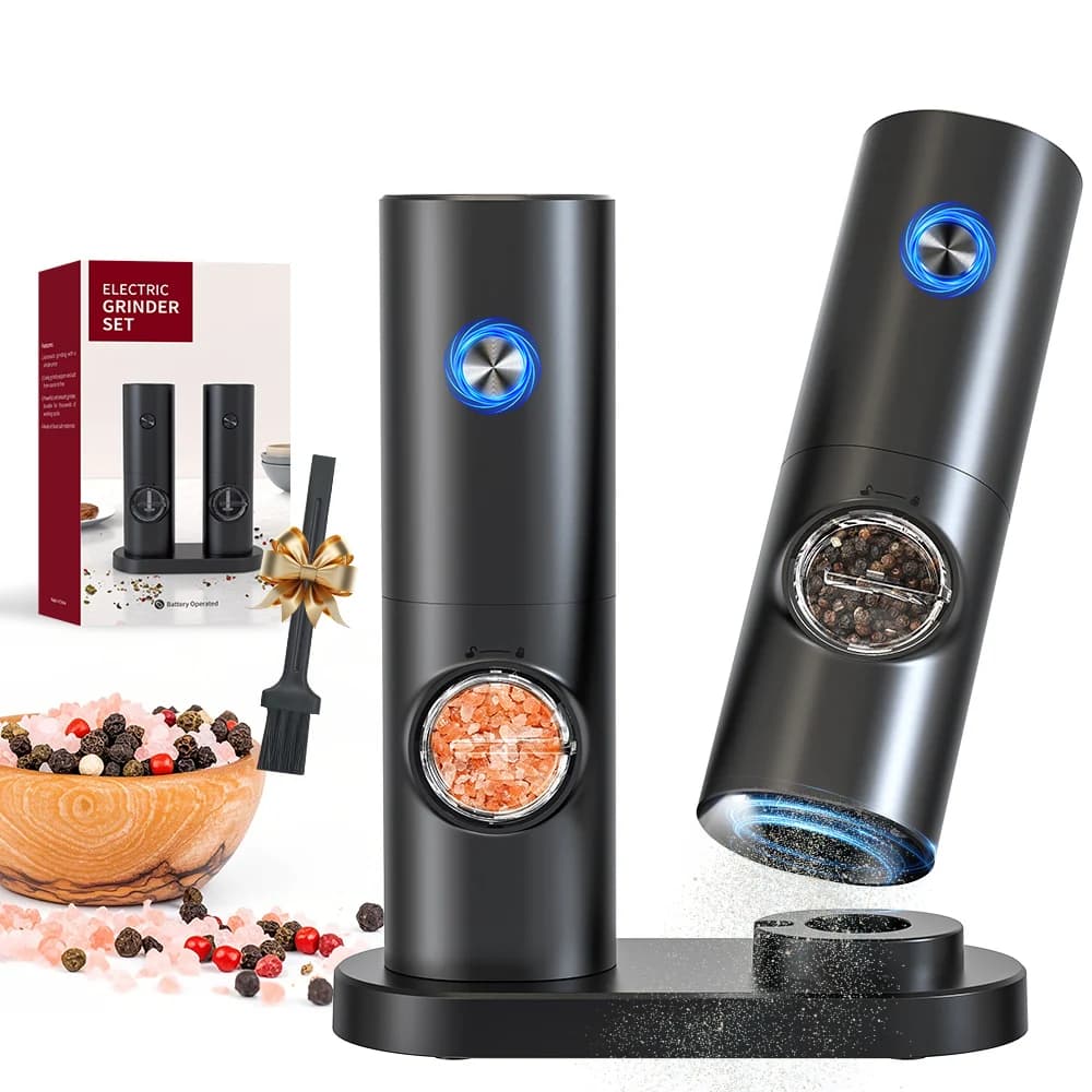 מטחנת מלח ופלפל חשמלית עם תאורת LED — קנו מ-AliExpress לישראל