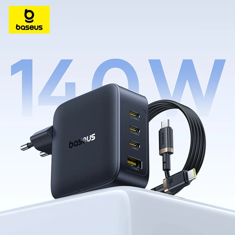 מטען Baseus GaN 140W USB C מהיר — קנו מ-AliExpress לישראל