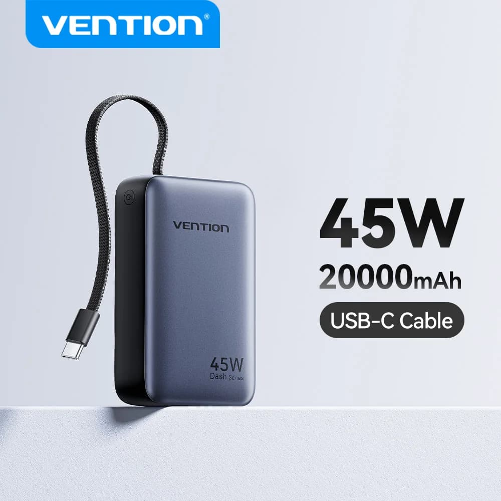 Vention בנק כוח 20000mAh טעינה מהירה — קנו מ-AliExpress לישראל
