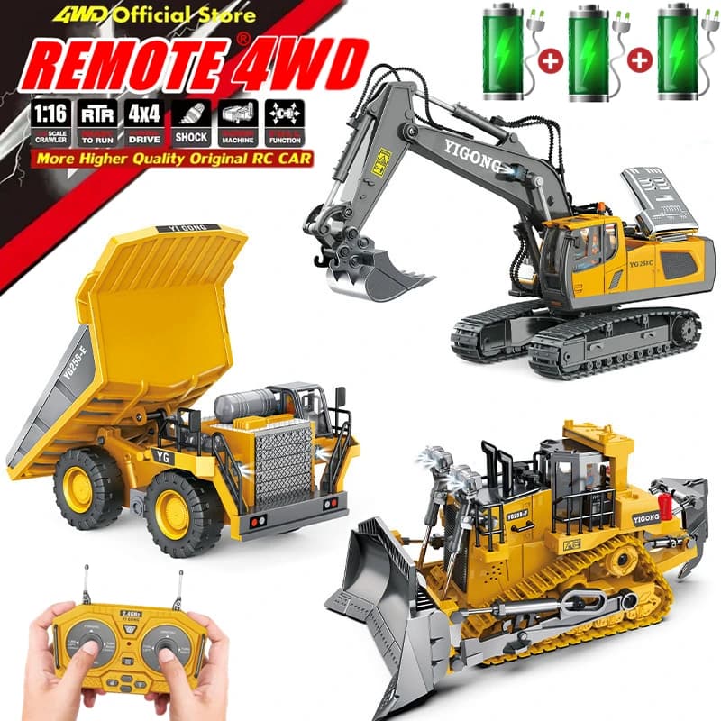מחפר RC 4WD משאית בולדוזר — קנו מ-AliExpress לישראל