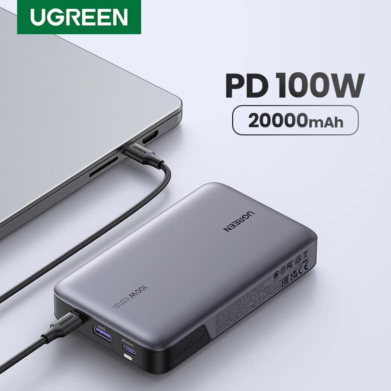 מטען נייד UGREEN 100W 20000mAh PD — קנו מ-AliExpress לישראל