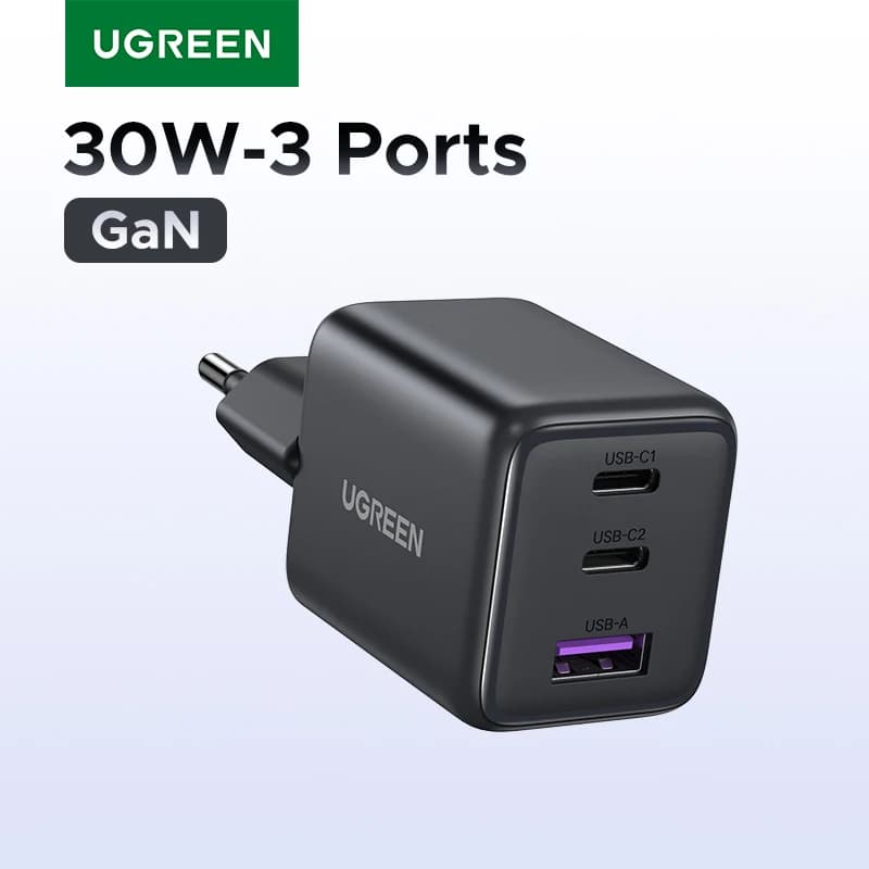 מטען UGREEN 30W GaN USB C — קנו מ-AliExpress לישראל