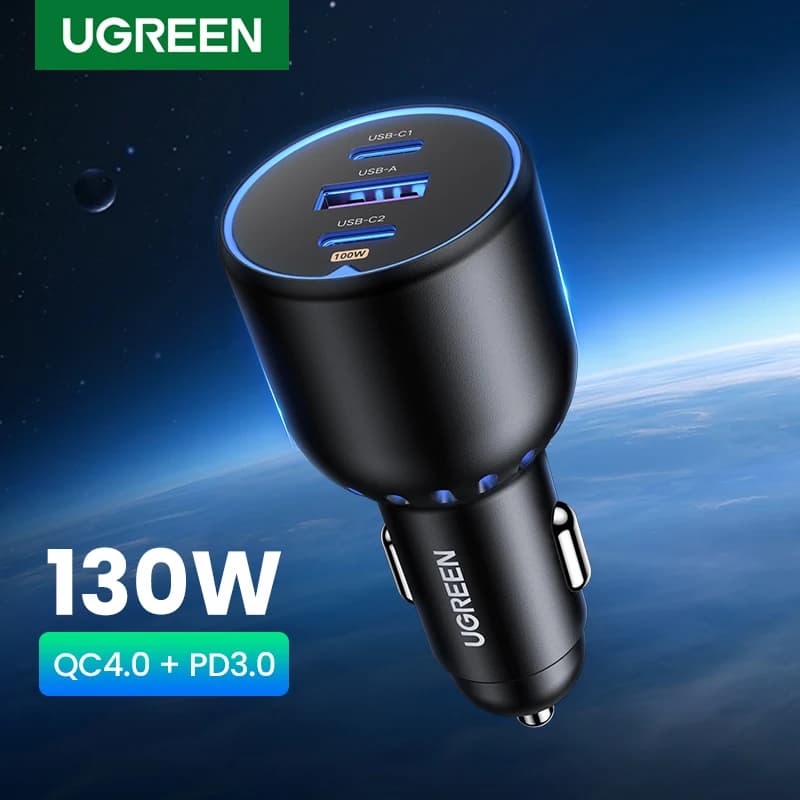 מטען רכב UGREEN USB C מהיר 130W — קנו מ-AliExpress לישראל