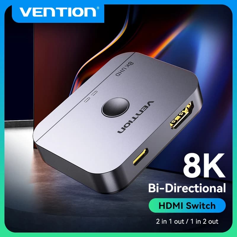 מתג HDMI Vention 8K דו-כיווני 1x2/2x1 — קנו מ-AliExpress לישראל