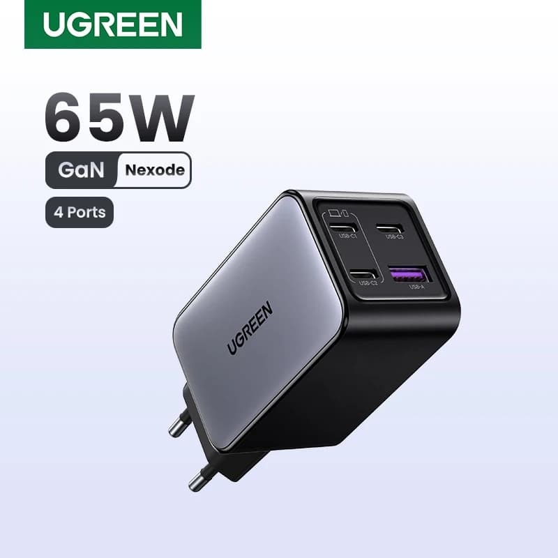 מטען UGREEN 65W GaN 4 פורטים USB C — קנו מ-AliExpress לישראל