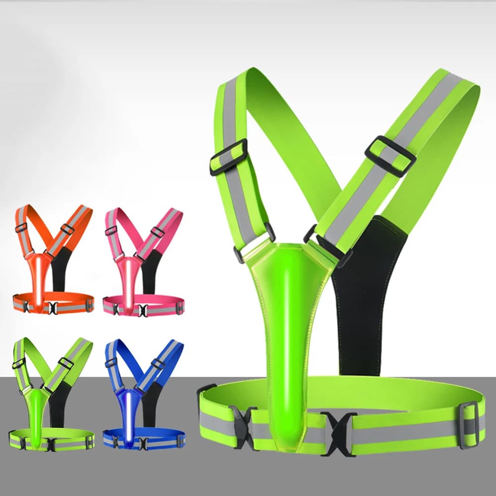 גופיית ריצה LED נטענת USB עם רפלקטור — מ-AliExpress