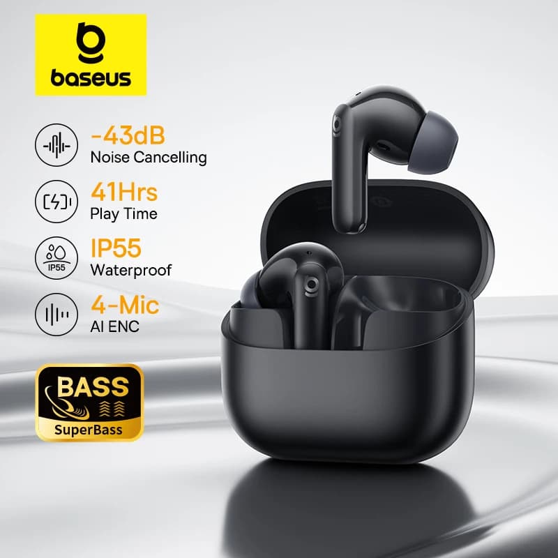 אוזניות Baseus Bass EP10 NC Bluetooth — קנו מ-AliExpress לישראל