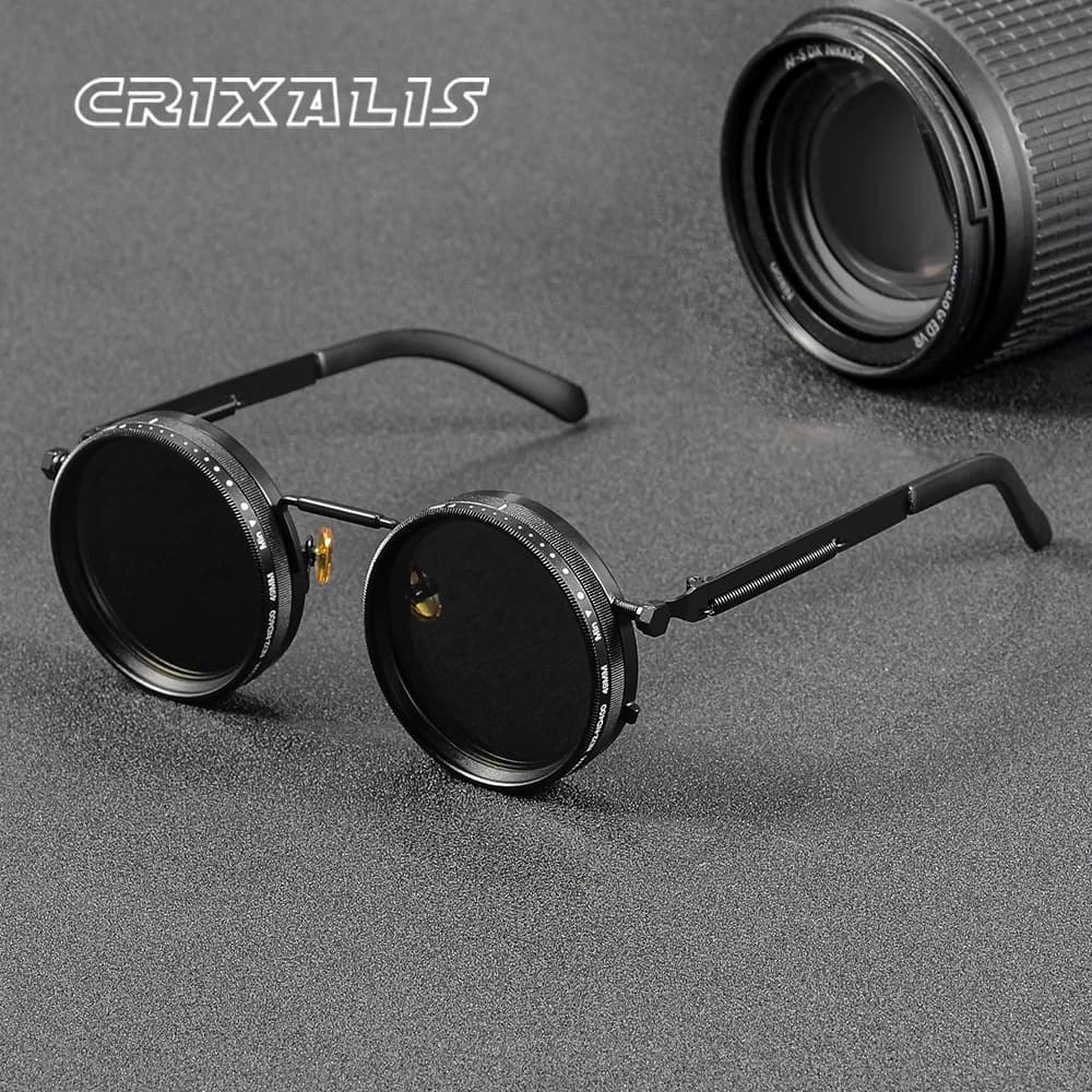 משקפי שמש עגולים מתכווננים CRIXALIS — מ-AliExpress