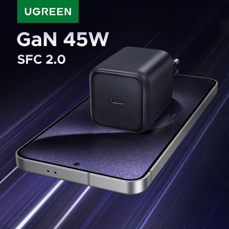 מטען UGREEN 45W GaN מהיר PD3.0 — קנו מ-AliExpress לישראל