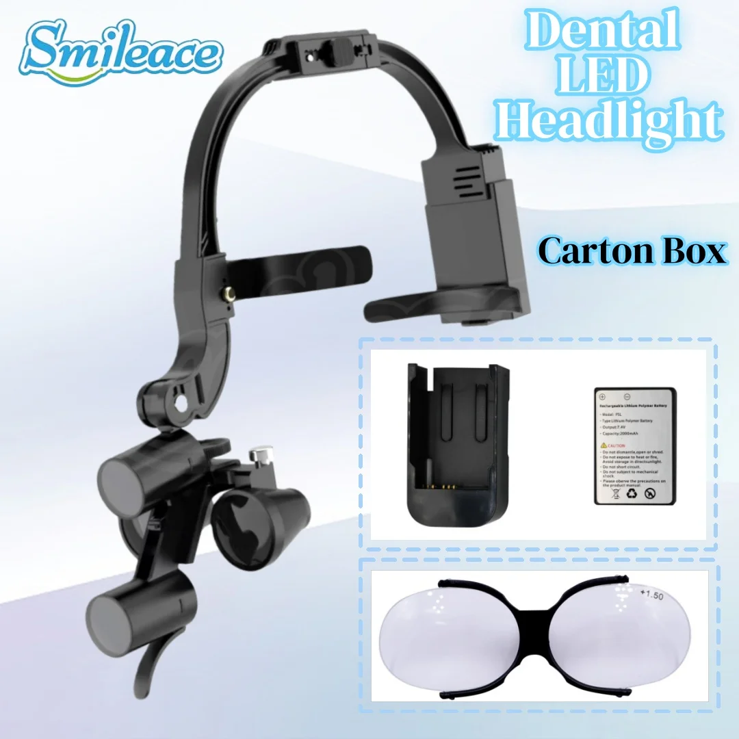 לופה דנטלית כפולה עם פנס LED כירורגי — מ-AliExpress