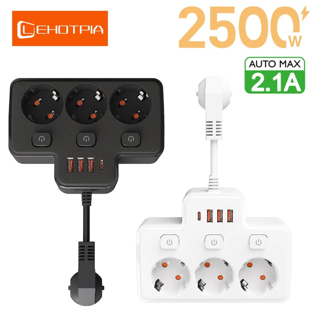 מפצל חשמל קיר עם USB ומתגים — קנו מ-AliExpress לישראל