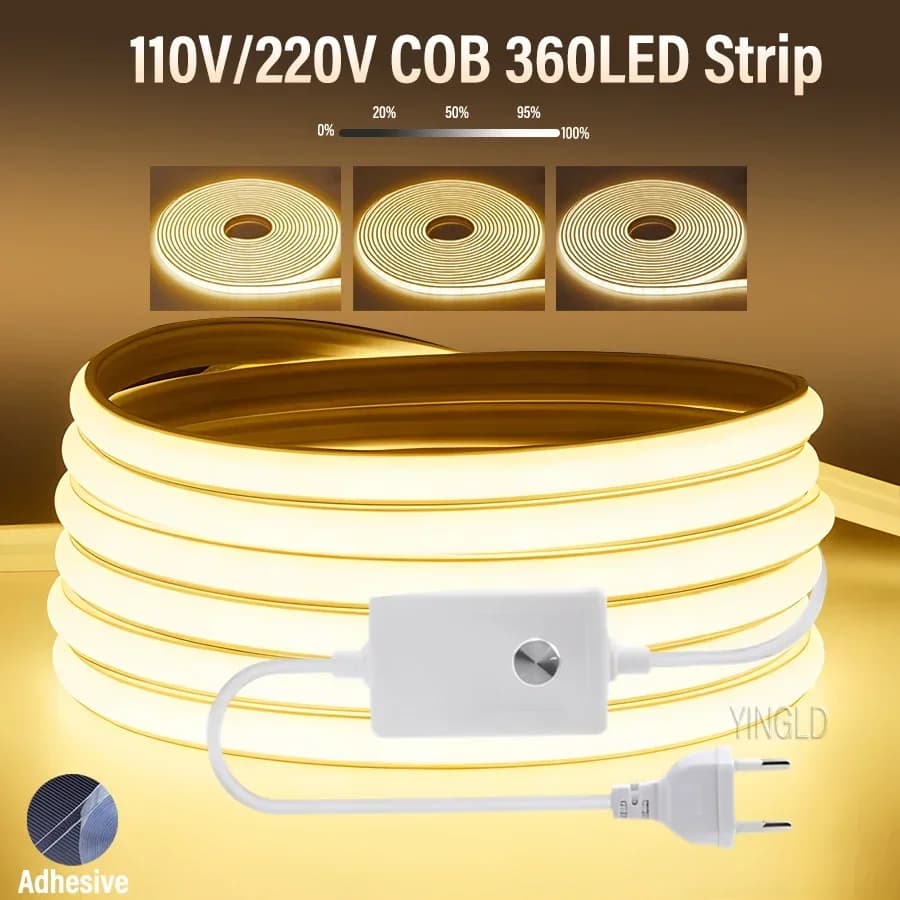 פס LED COB 220V ניתן לעמעום — קנו מ-AliExpress לישראל