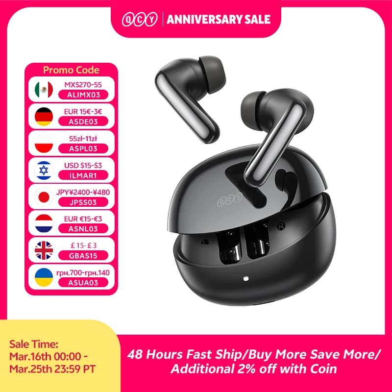 אוזניות QCY MeloBuds N60 אלחוטיות — קנו מ-AliExpress לישראל