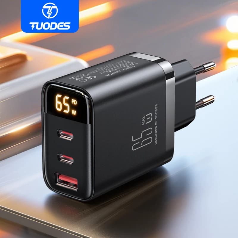 מטען Tuodes 65W GaN מהיר USB Type C — קנו מ-AliExpress לישראל