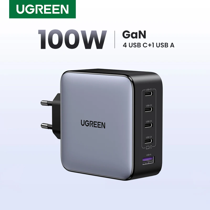 מטען UGREEN GaN 100W חמישה חיבורי USB-C — קנו מ-AliExpress לישראל