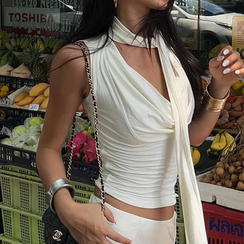 גופיית סריג נשים אלגנטית — קנו מ-AliExpress לישראל